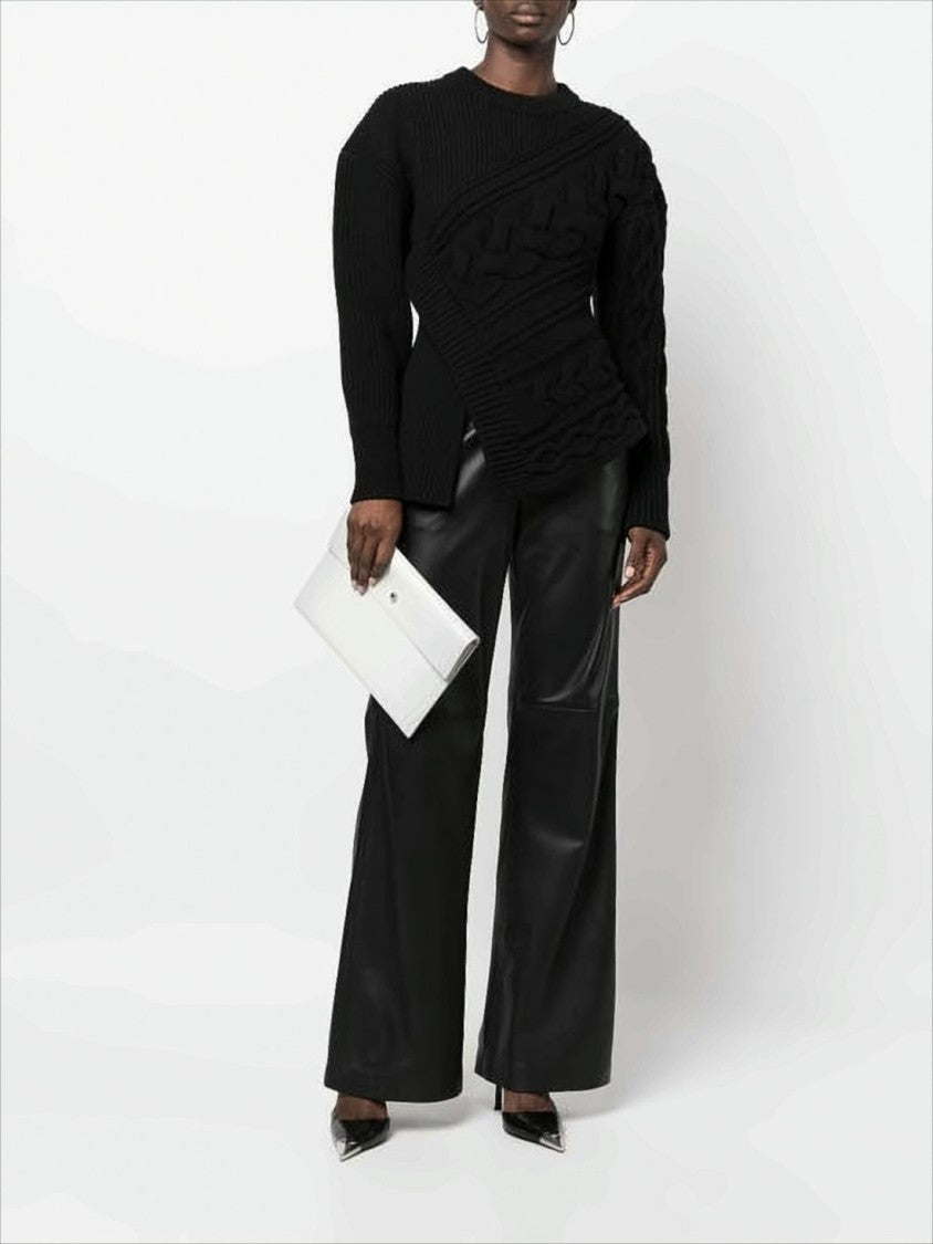 Alexander Mcqueen Cable Knit Panel Sweater