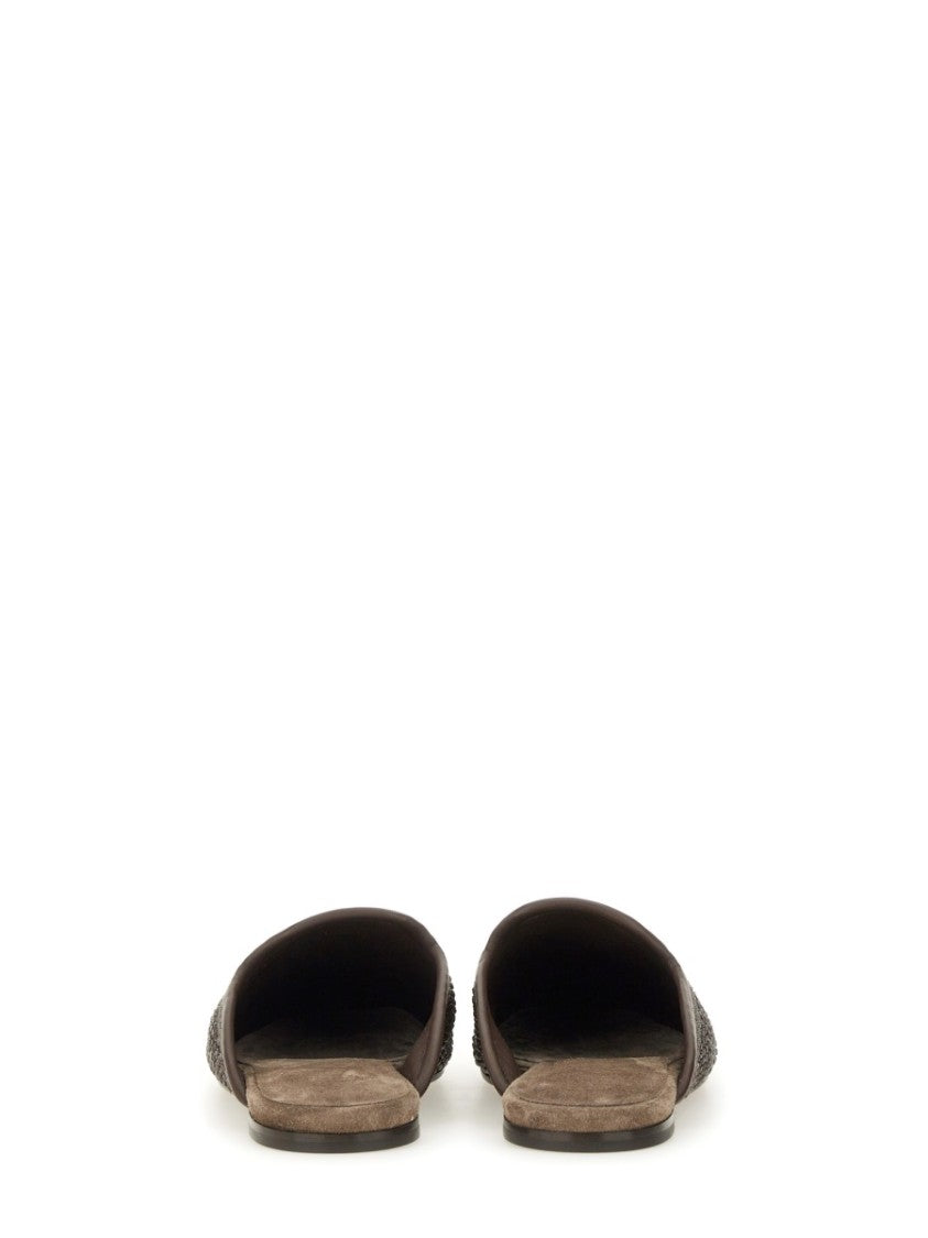 Brunello Cucinelli Techno Raffia Slipper