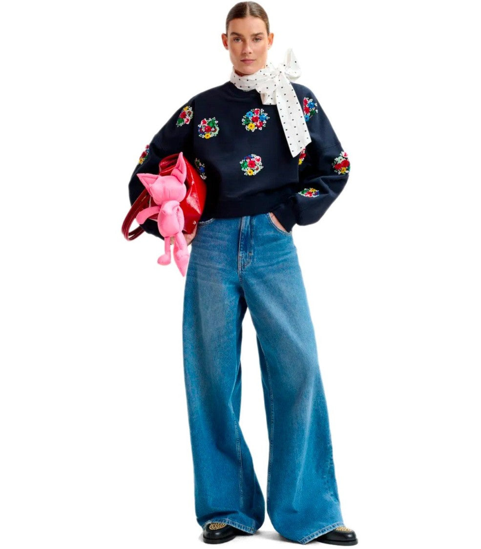 Essentiel Antwerp Itro Navy Blue Sweatshirt