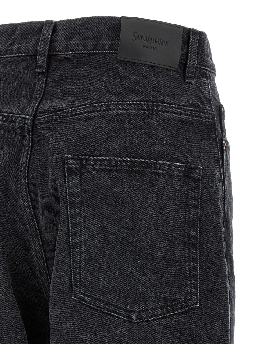 Saint Laurent Carrot Fit High-Waisted Denim Jeans