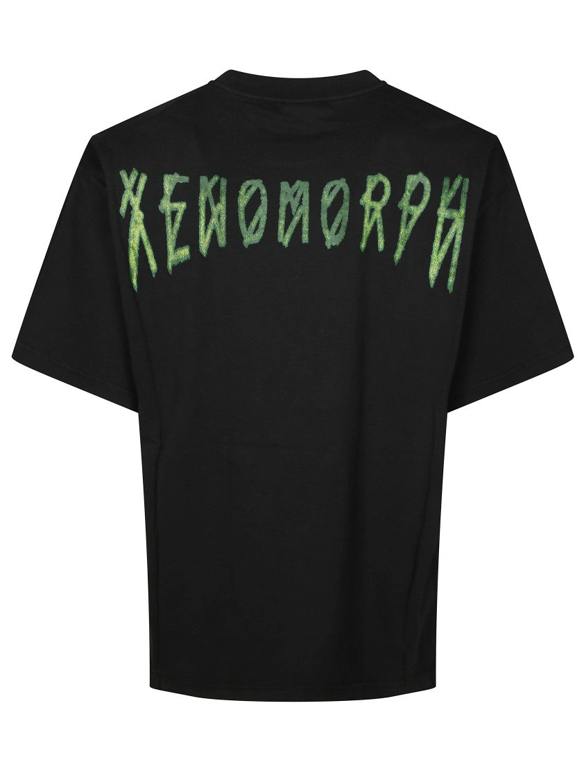 44 Label Group Boxy Fit Black T-Shirt With Xenomorph Graphics