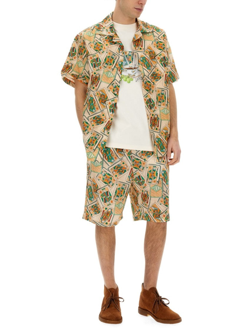 Drôle De Monsieur Bermuda Shorts With Geometric Print