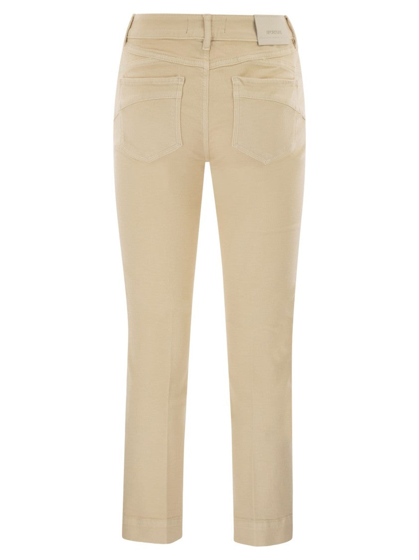 Sportmax Enna - Denim Pants With Mini Flare Line