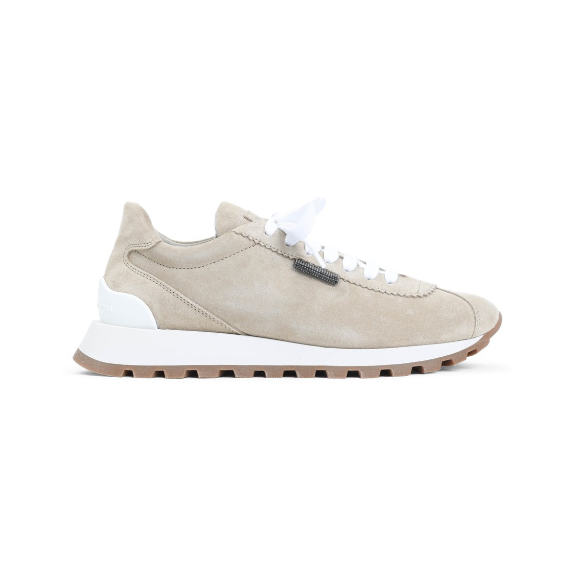 Brunello Cucinelli Suede Sneakers With Contrasting Rubber Sole