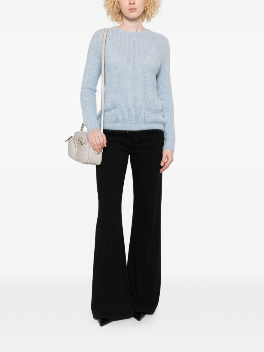 Liu Jo Textured Knit Sweater With Crew Neck