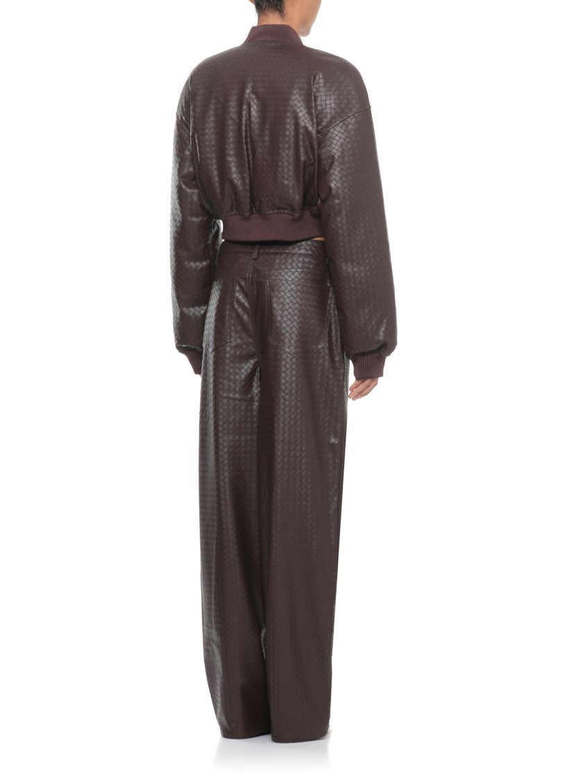 Rotate Synthetic Leather Bomber Jacket