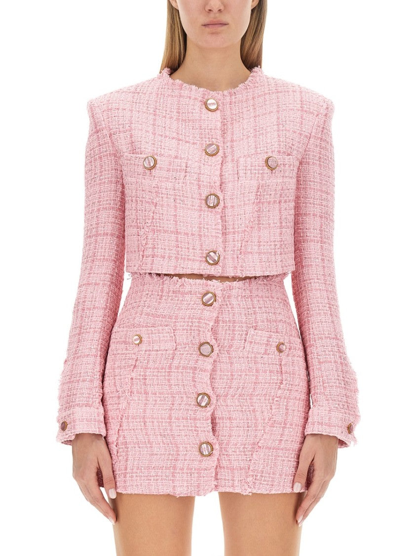 Gcds Textured Cropped Jacket
