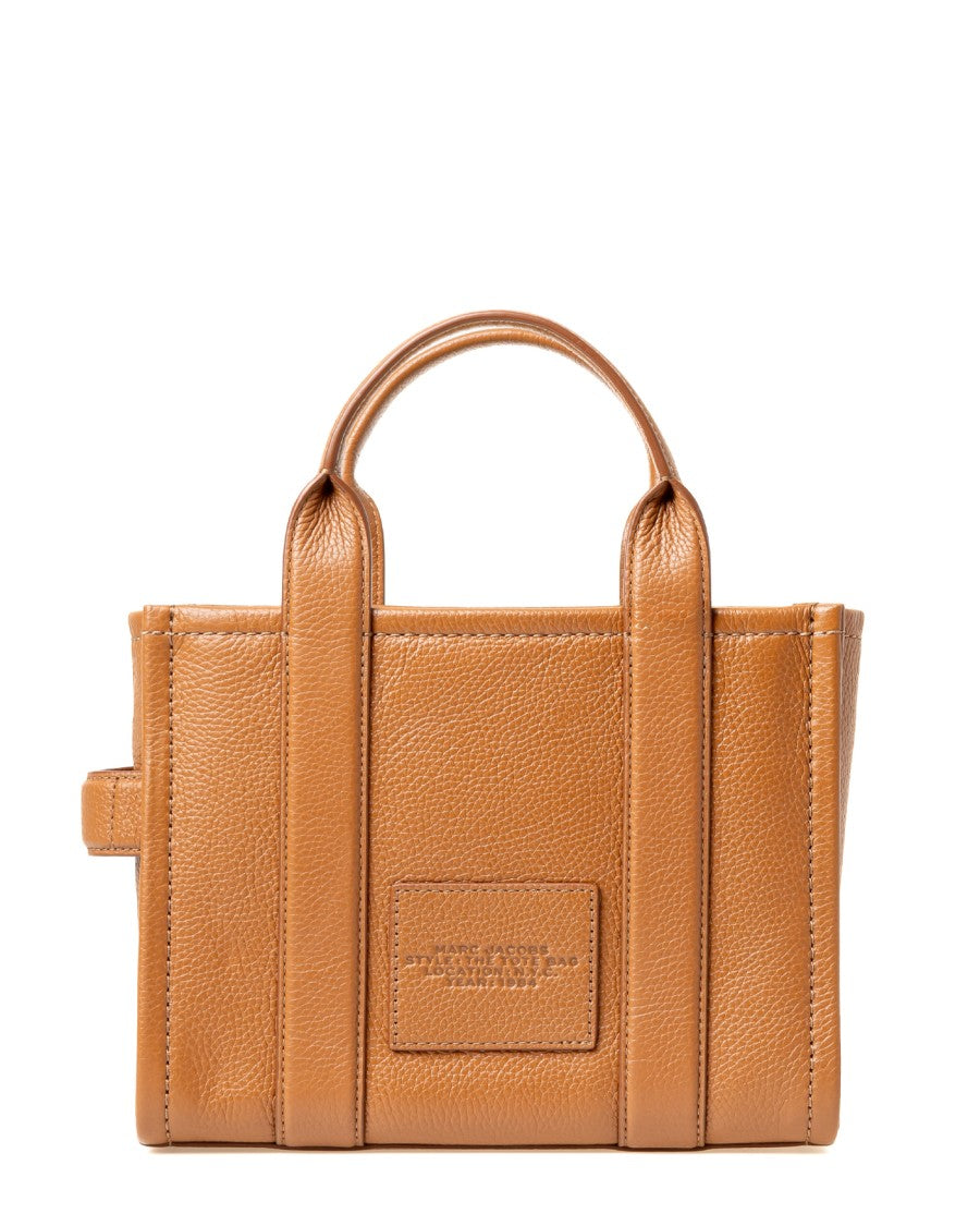 Marc Jacobs Structured Leather Tote Bag With Embossed Lettering