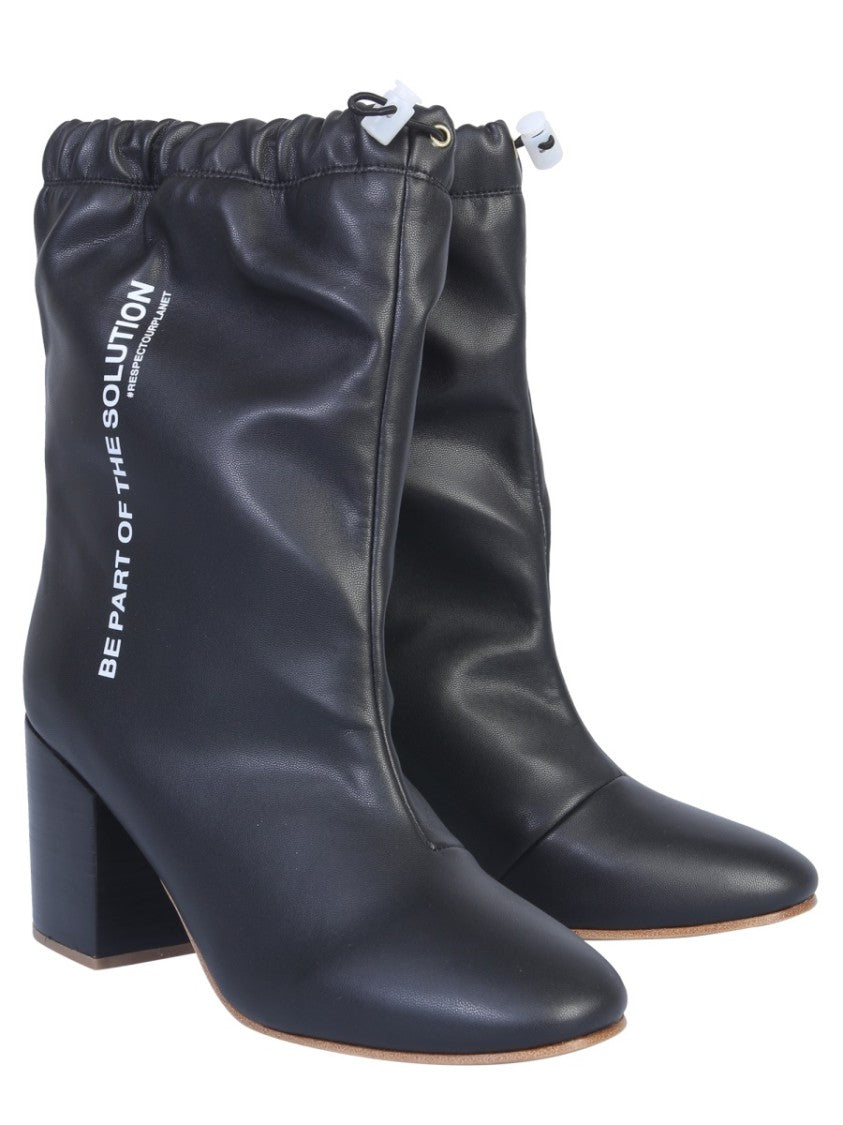 Forward Ankle Boots With Adjustable Coulisse Closure