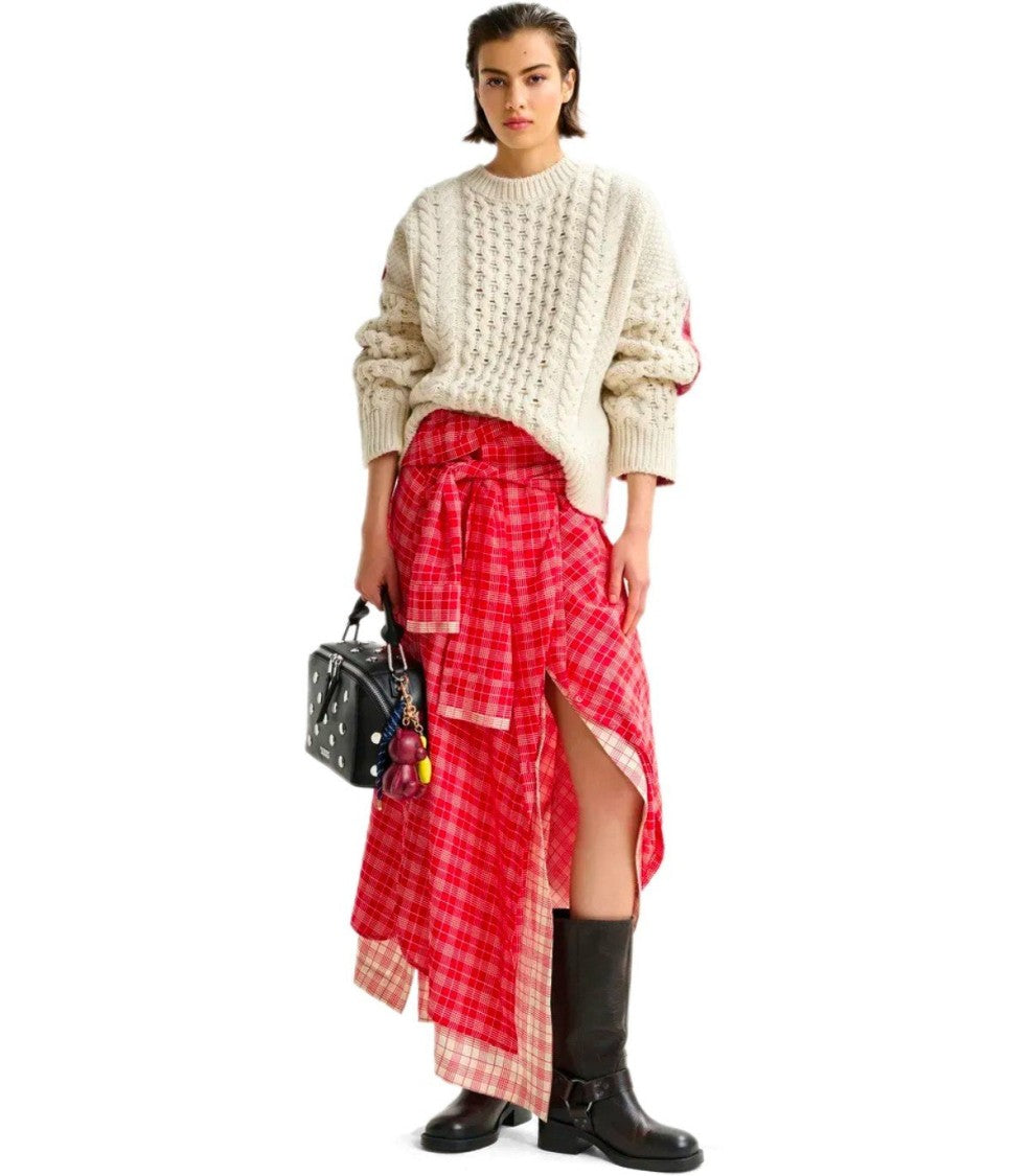 Essentiel Antwerp Iface White Crewneck Sweater