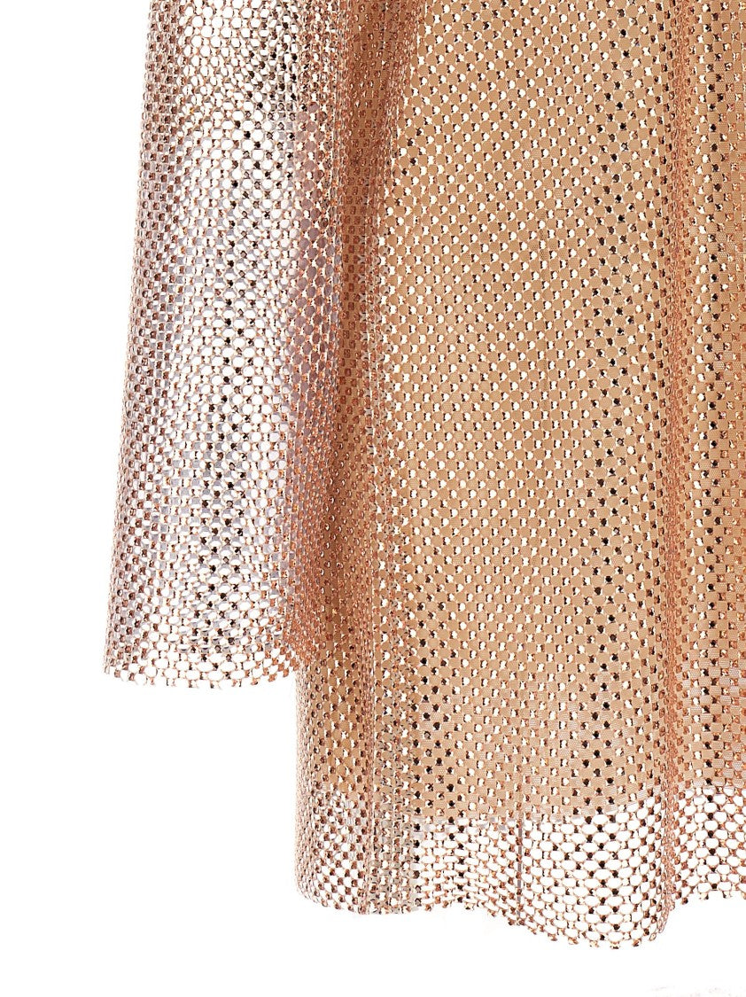 Philosophy Di Lorenzo Serafini Rhinestone-Embellished Mesh Dress With Matching Petticoat