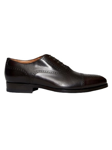 Ortigni Dark Brown Leather Lace-Up