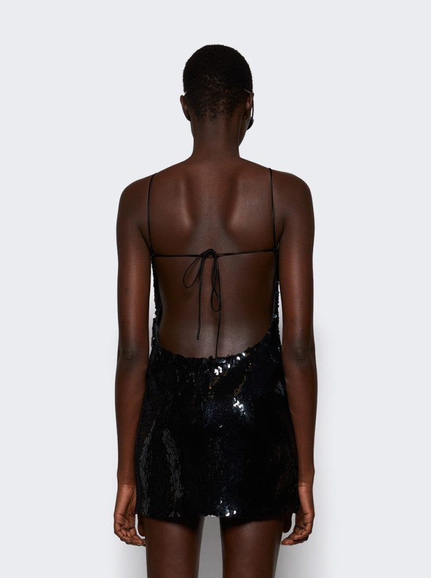 Magda Butrym Sequin Mini Dress Black