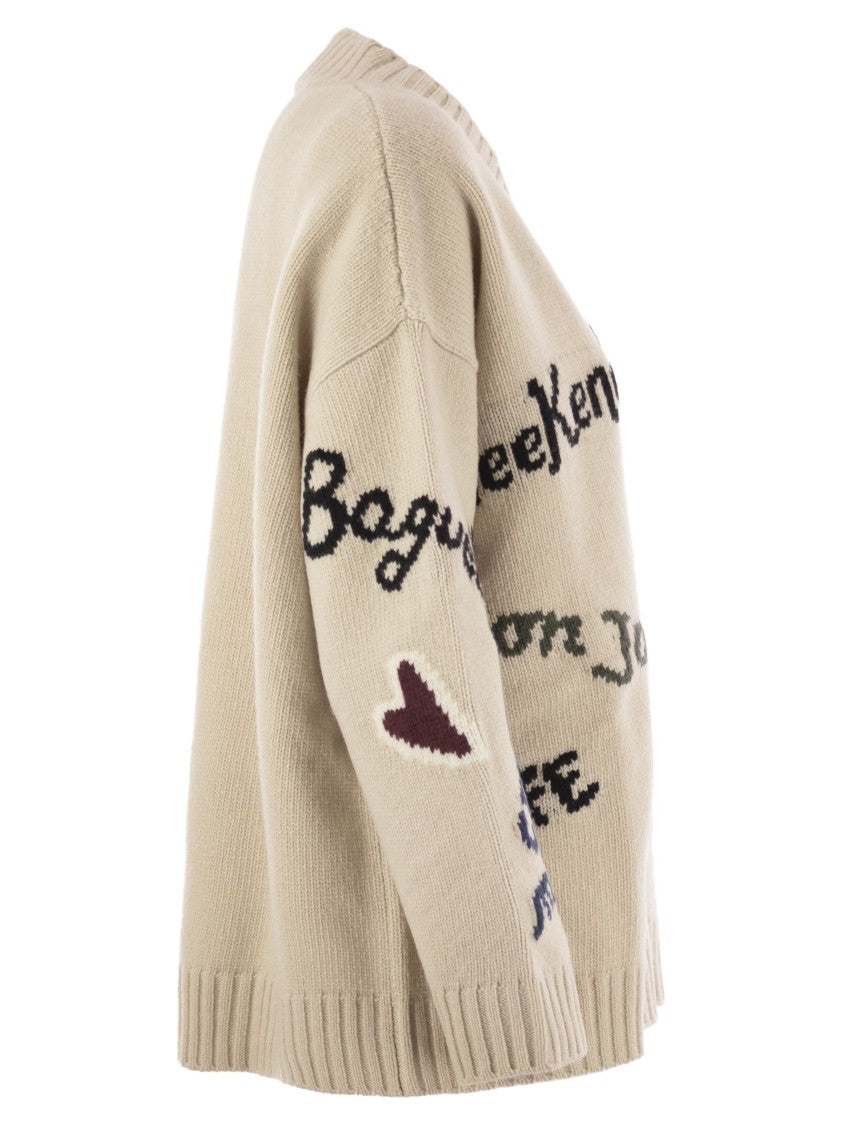 Max Mara Belgio - Over Cardigan In Wool Yarn