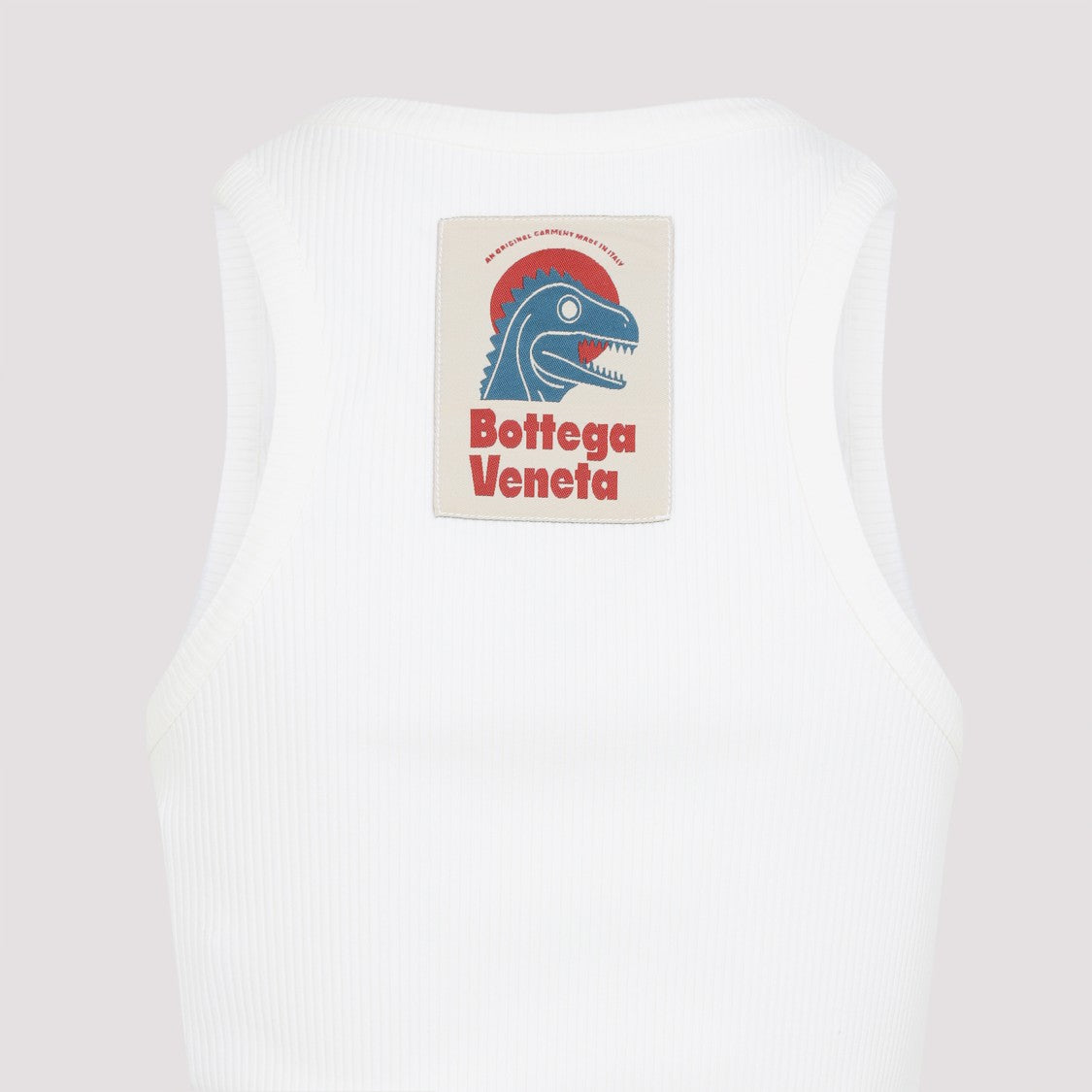 Bottega Veneta Ribbed Cotton Top With Round Neckline