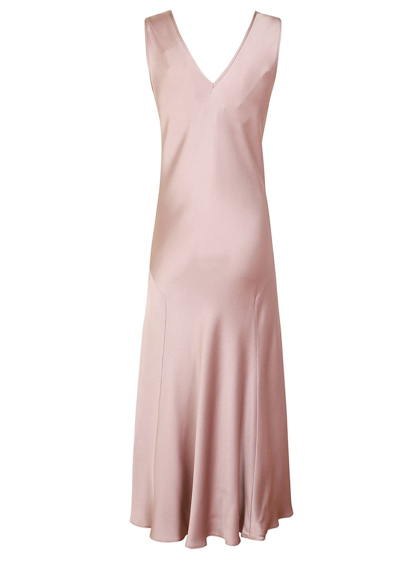 Max Mara Sleeveless Maxi Dress With Deep V-Neckline