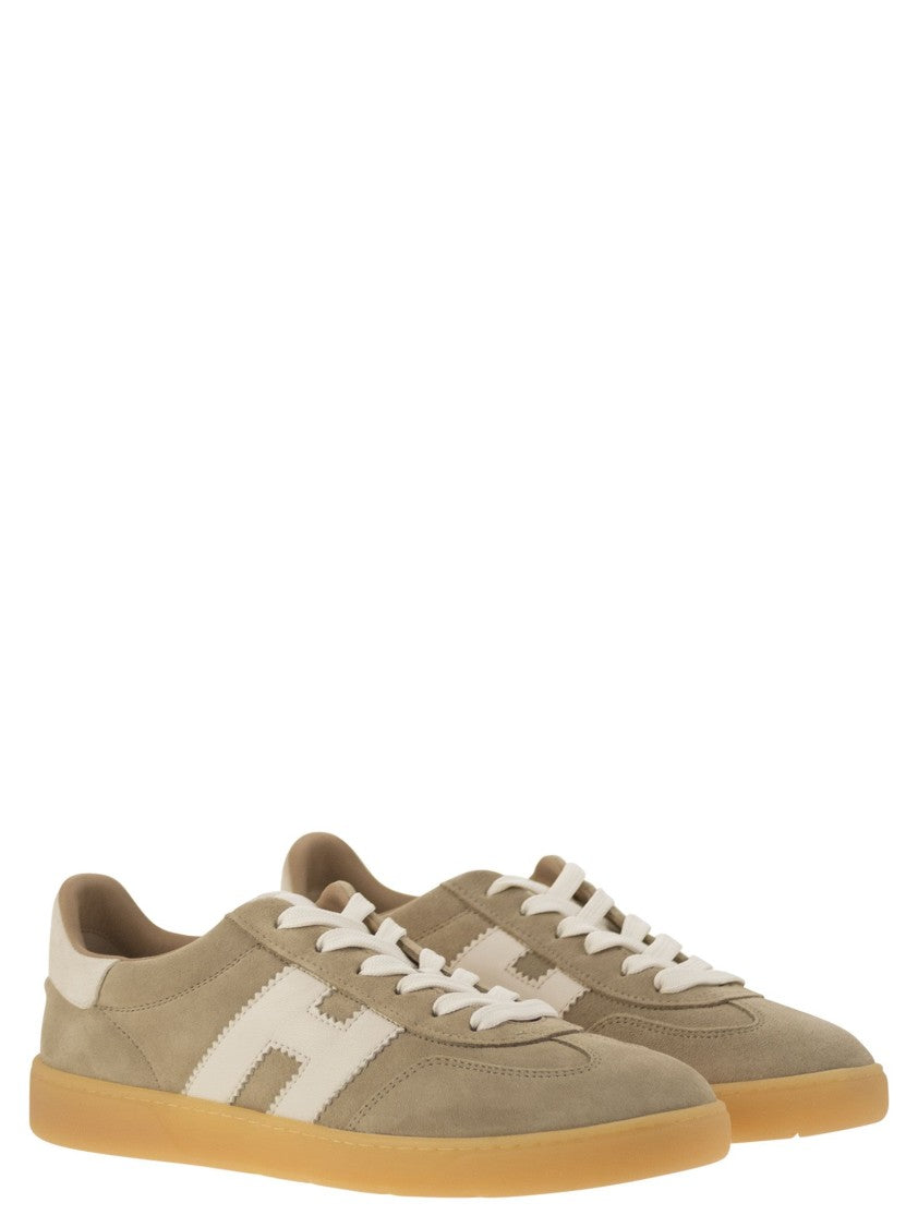 Hogan Retrospective Suede Sneakers With Nappa Leather Detail