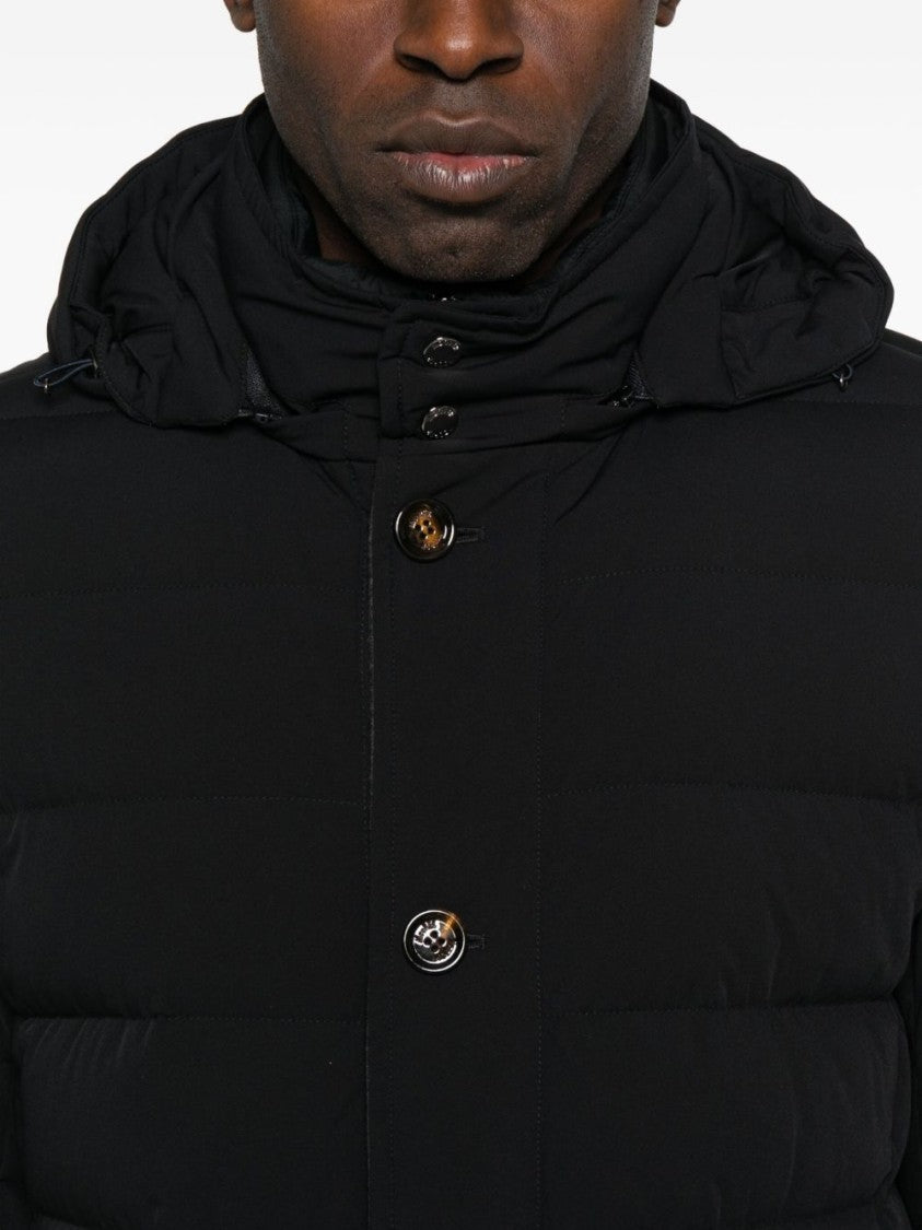 Moorer Tailored Blue Coat With Quilted Design