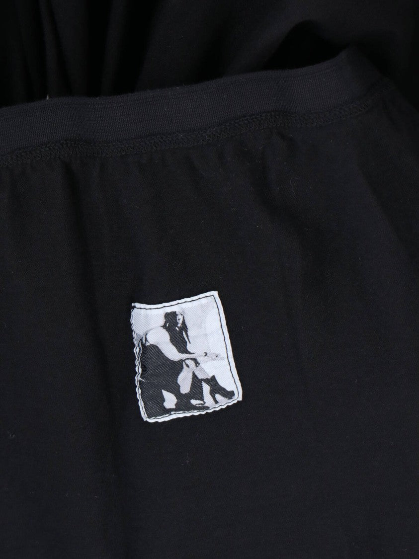 Drkshdw By Rick Owens "Edfu" Draped Midi Skirt – Black
