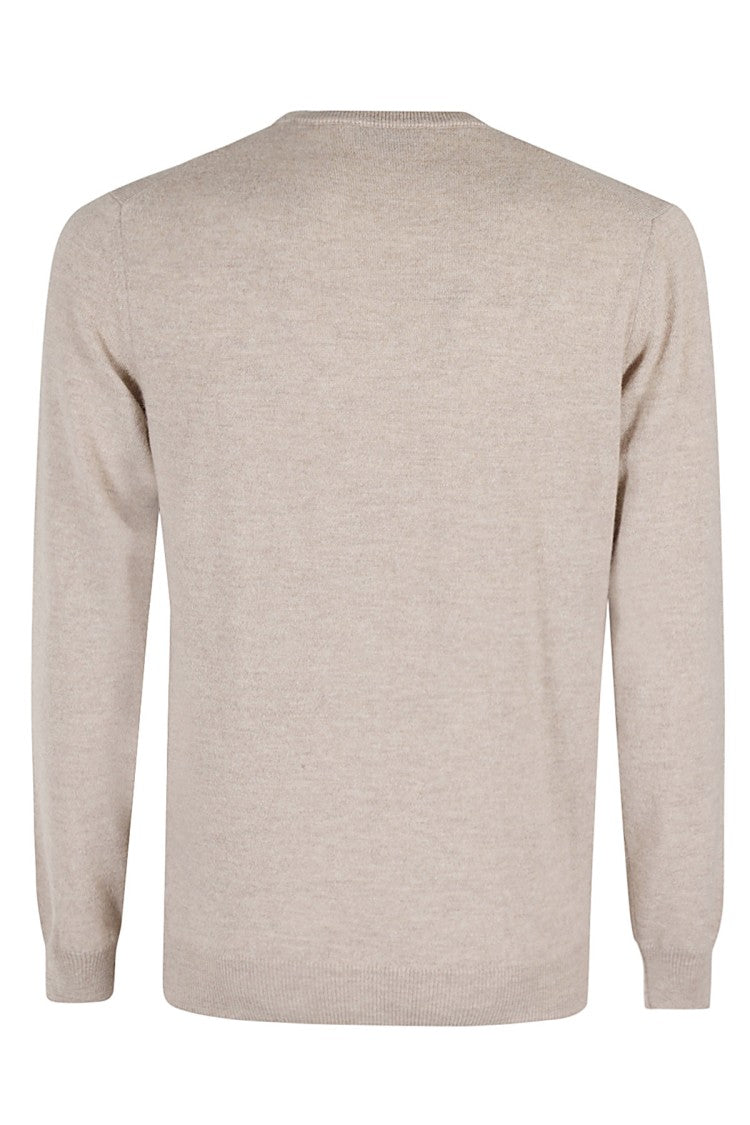 Filippo De Laurentis Cashmere-Blend Wool Crew Neck Sweater
