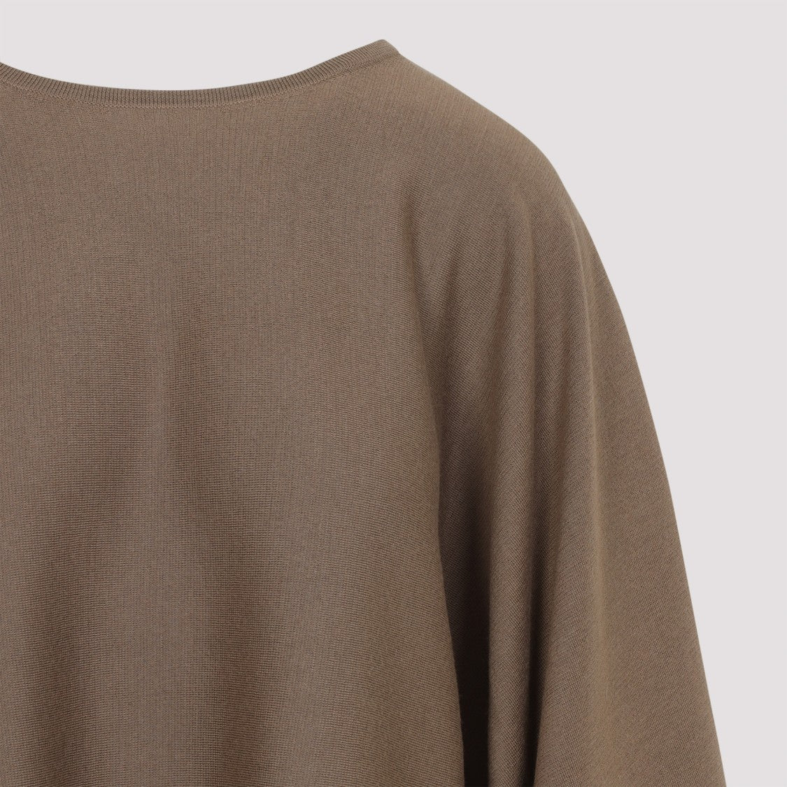 Max Mara Relaxed Fit Brown Virgin Wool Sweater