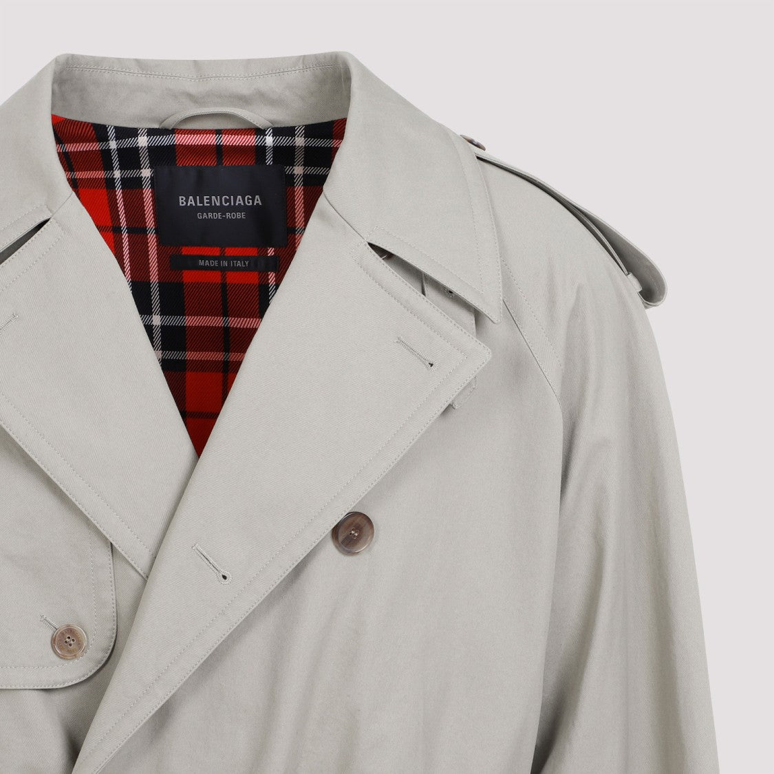 Balenciaga Military Beige Cotton Coat