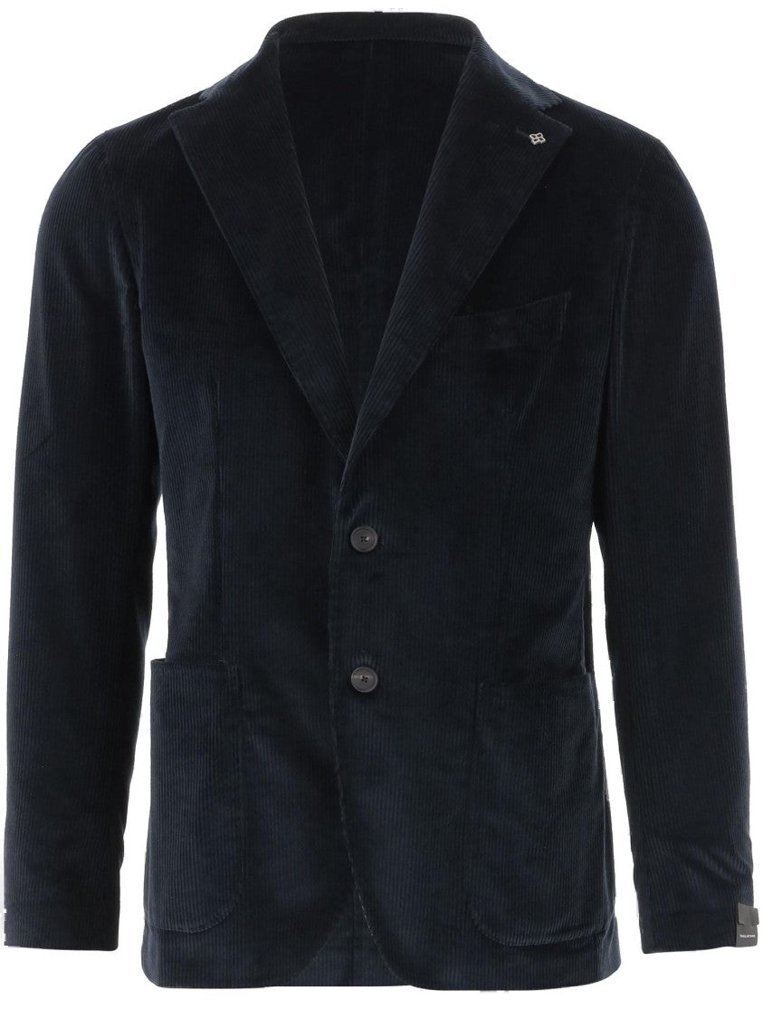 Tagliatore Single-Breasted Jacket In Stretch Cotton Velvet