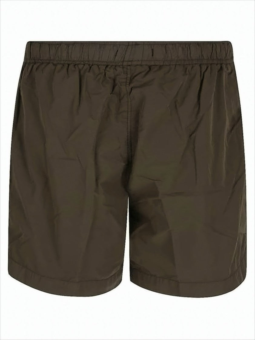 C.P. Company Relaxed Fit Brown Polyamide Shorts