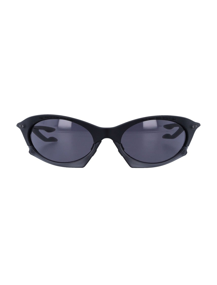 Oakley Plantaris Wraparound Black Frame Sunglasses