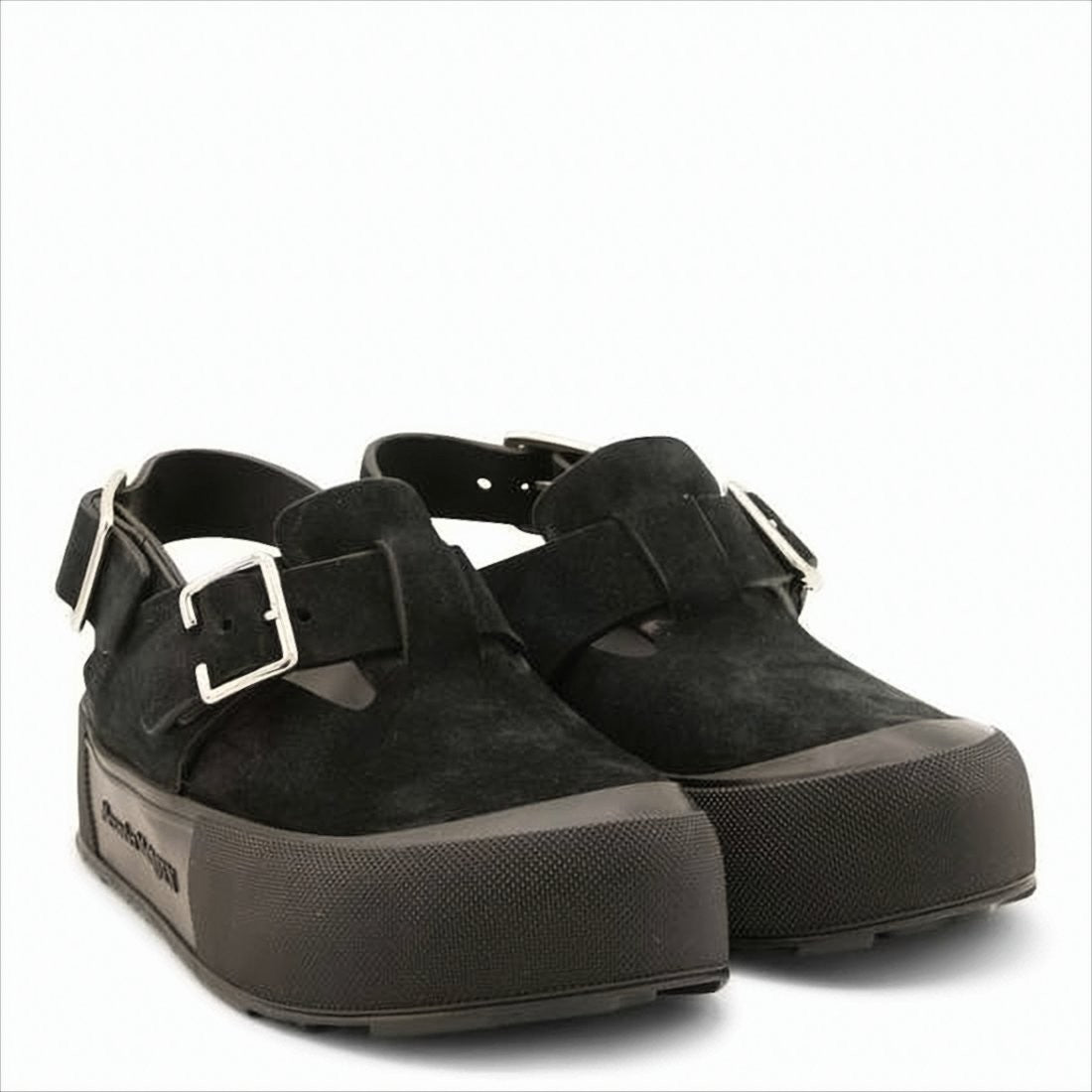 Alexander Mcqueen Platform Sandals With Silver Buckles