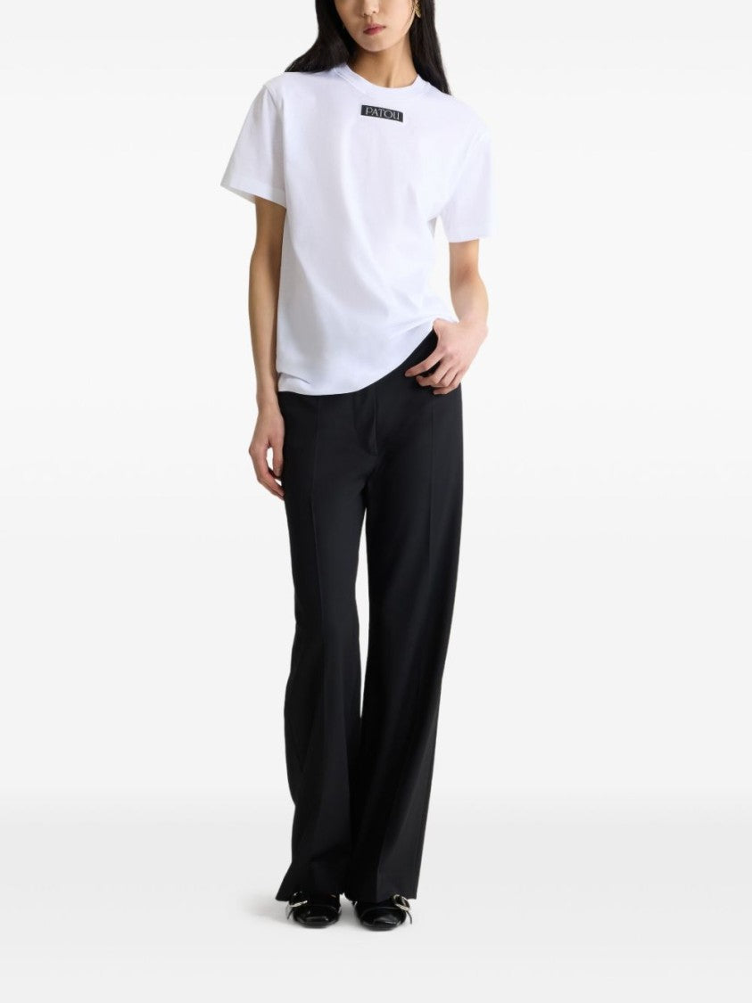 Patou White Short-Sleeve Cotton T-Shirt