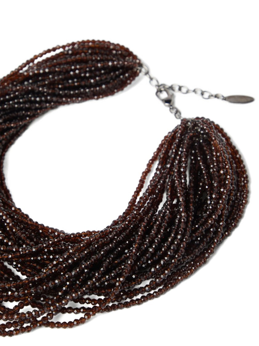 Brunello Cucinelli Glass And Silver Chocker