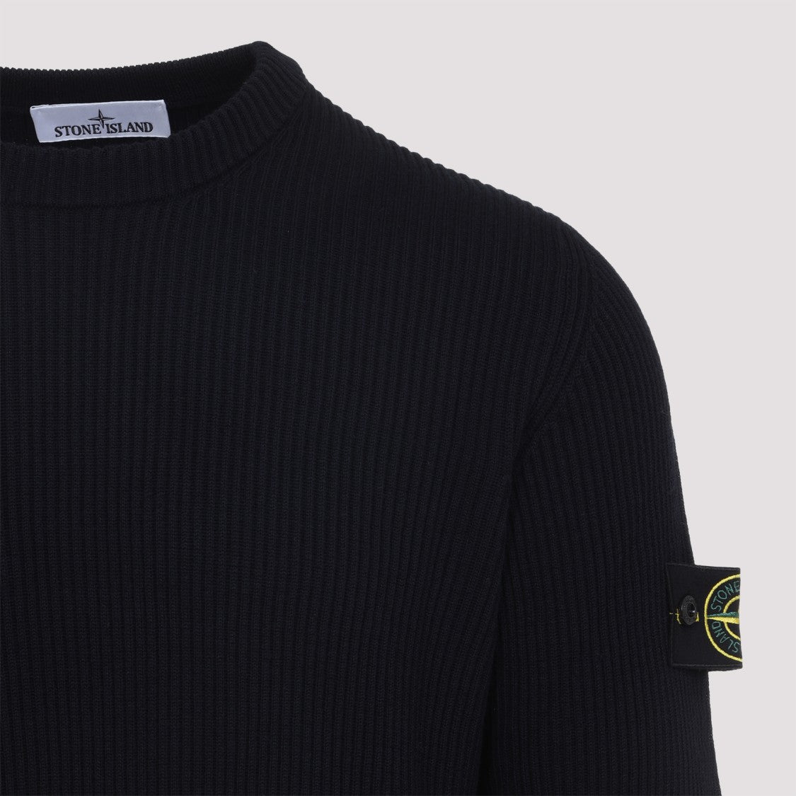 Stone Island Navy Blue Virgin Wool Pullover