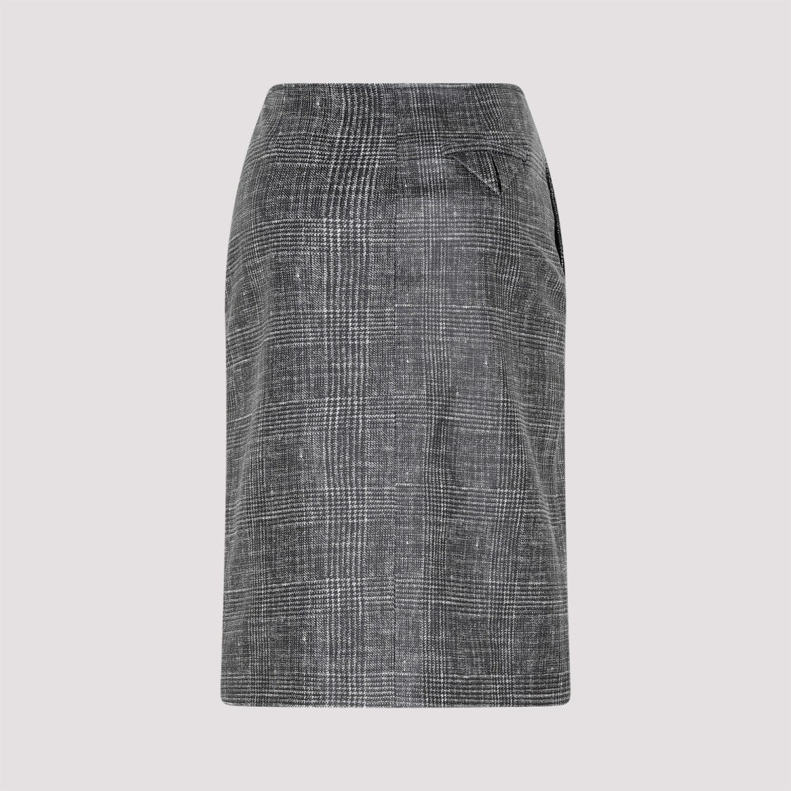 Bottega Veneta Black Printed Leather Midi Skirt