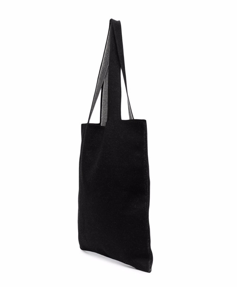 Palm Angels Knit Shopper Logo Tote Bag