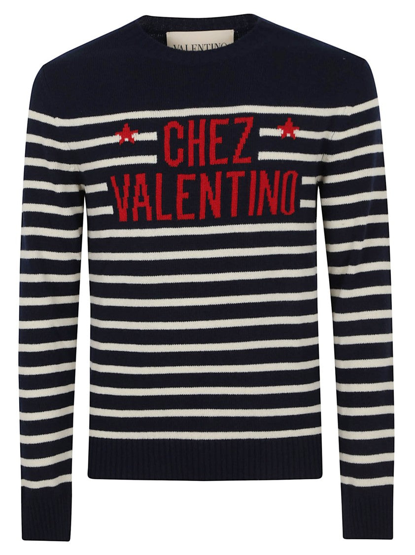 Valentino Garavani Jacquard Motif Wool Sweater