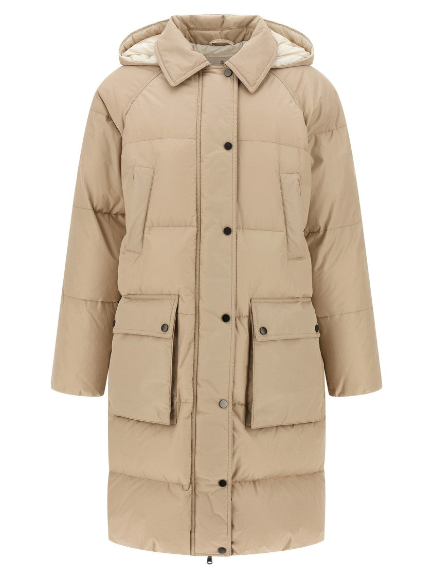 Brunello Cucinelli Shiny Zipper Pull' Down Jacket