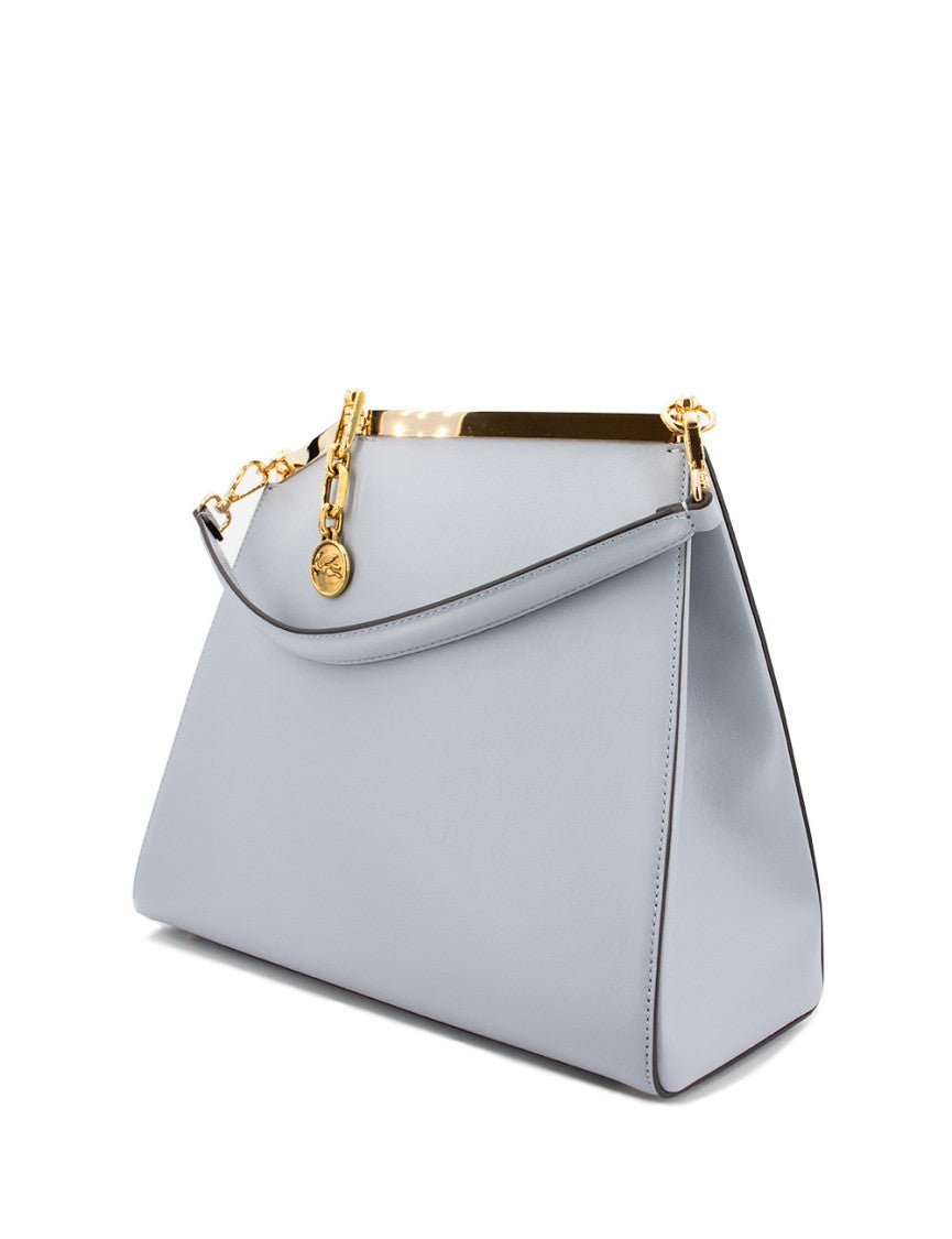 Etro Large Vela Leather Shoulder Bag