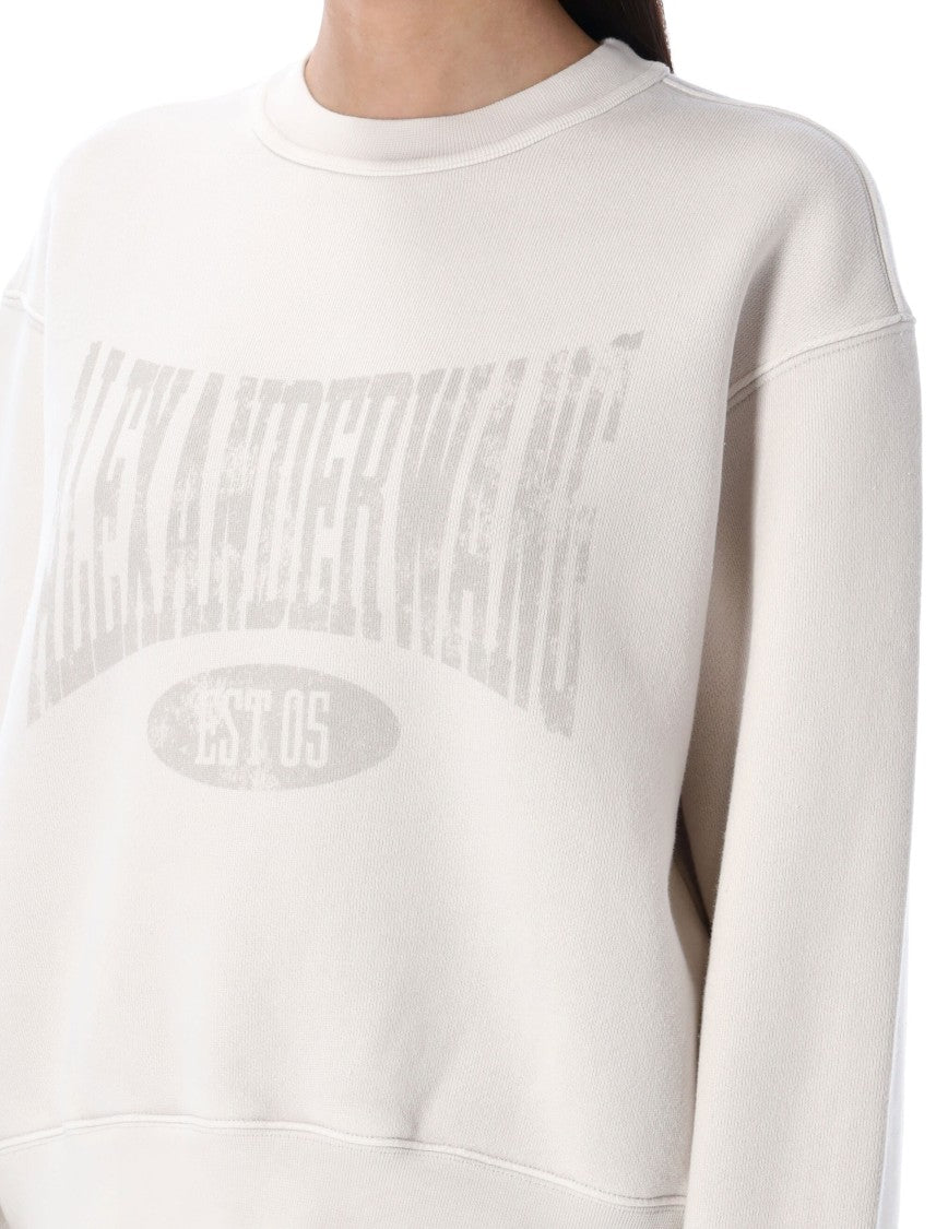 T By Alexander Wang Graphic Crew Neck Fleece Sweatshirt