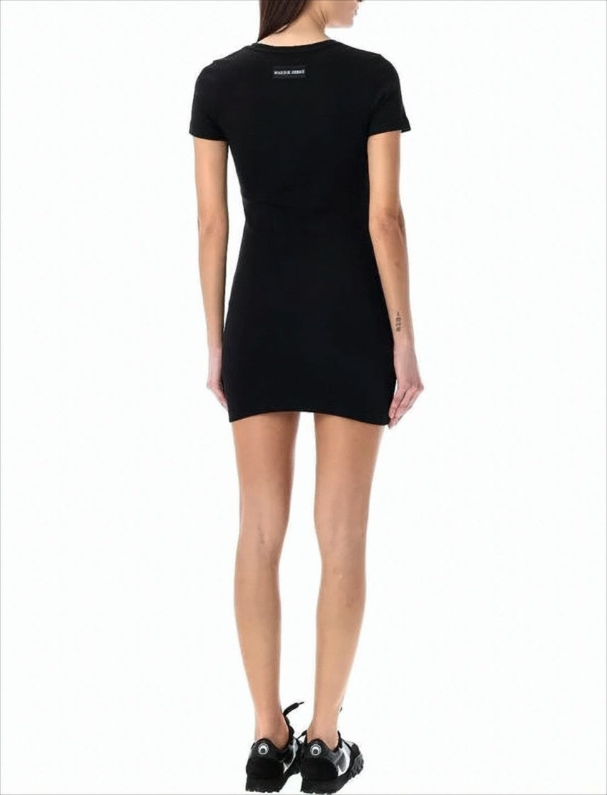 Marine Serre Fitted Mini Dress With Round Neckline