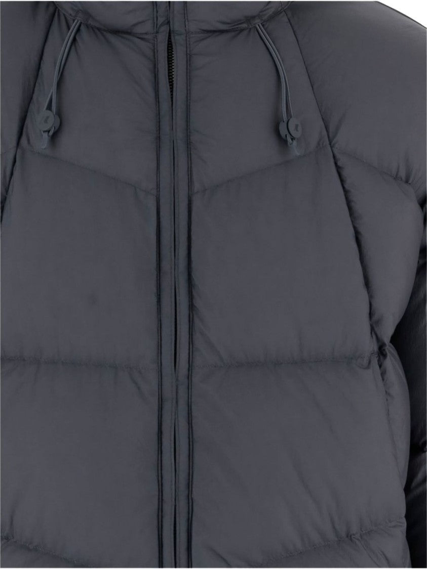 K-Way Padded Cropped Jacket With High Collar