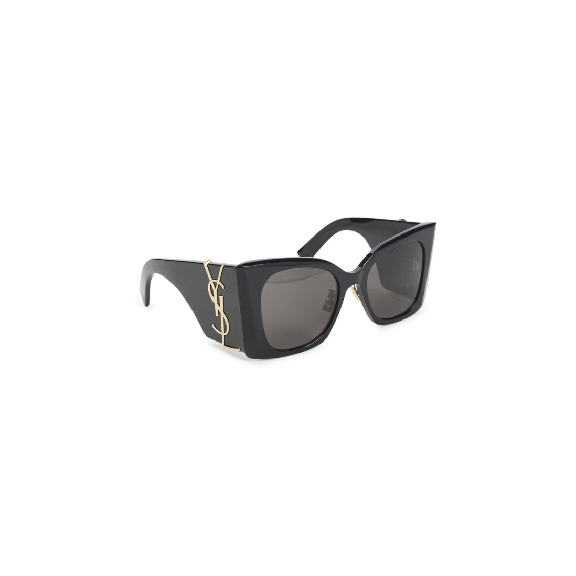 Saint Laurent Oversized Square Frame Sunglasses With Gold-Tone Logo