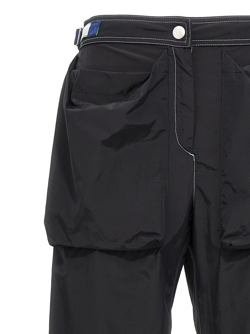 Emilio Pucci Logo Print Nylon Blend Pants With Zip