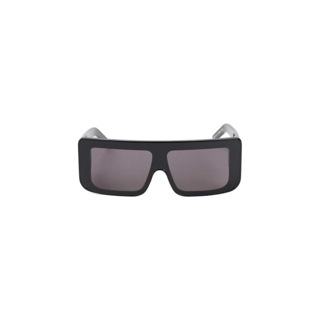Rick Owens Geometric Black Sunglasses With Bold Silhouette