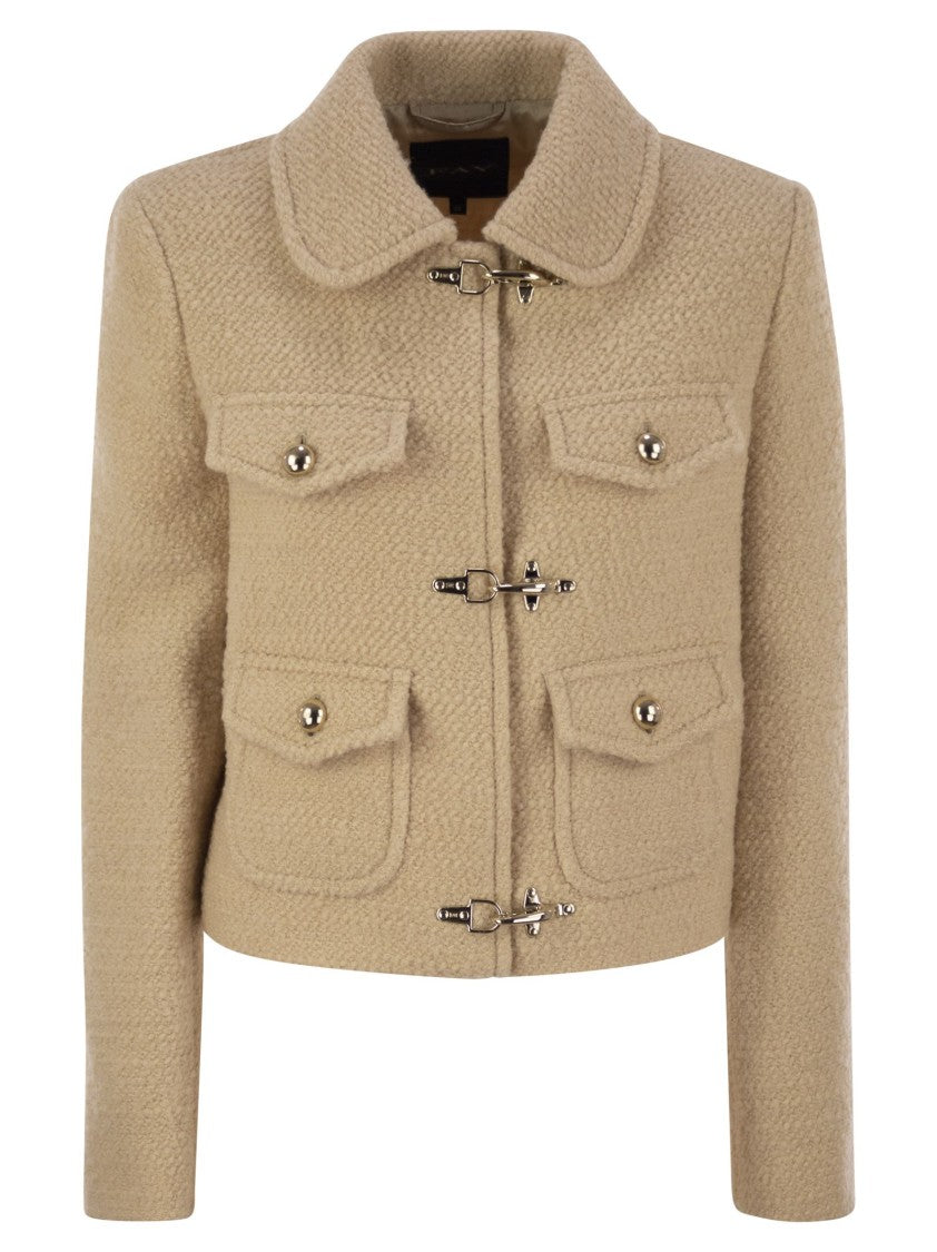 Fay 3-Hook Wool Jacket