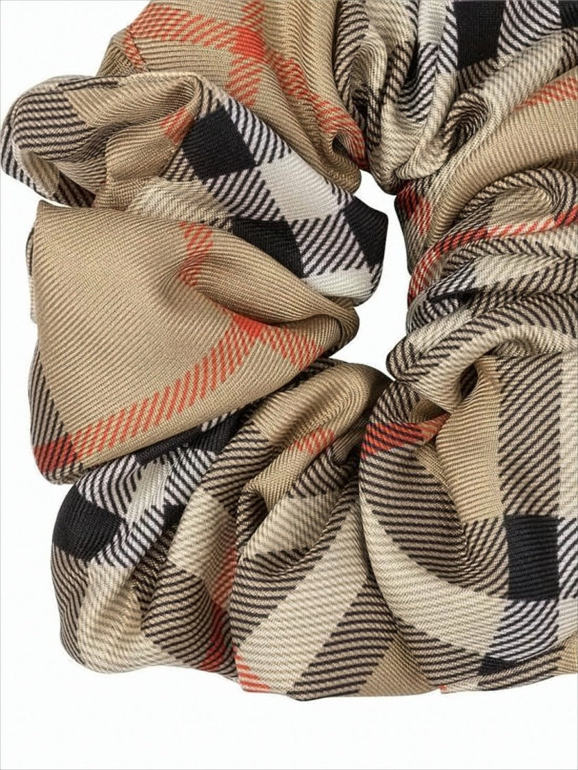 Burberry Silk Scrunchie With Classic Check Pattern