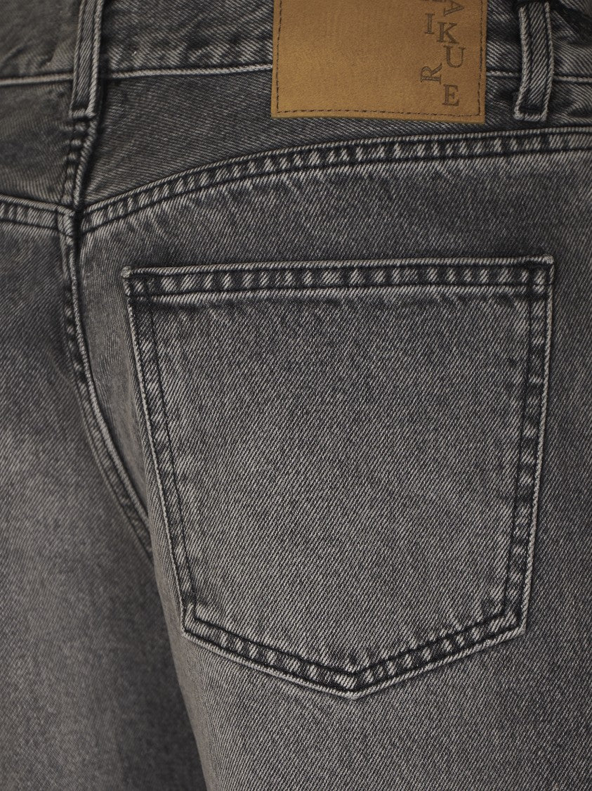 Haikure Flared High-Waisted Jeans In Vintage Grey Wash