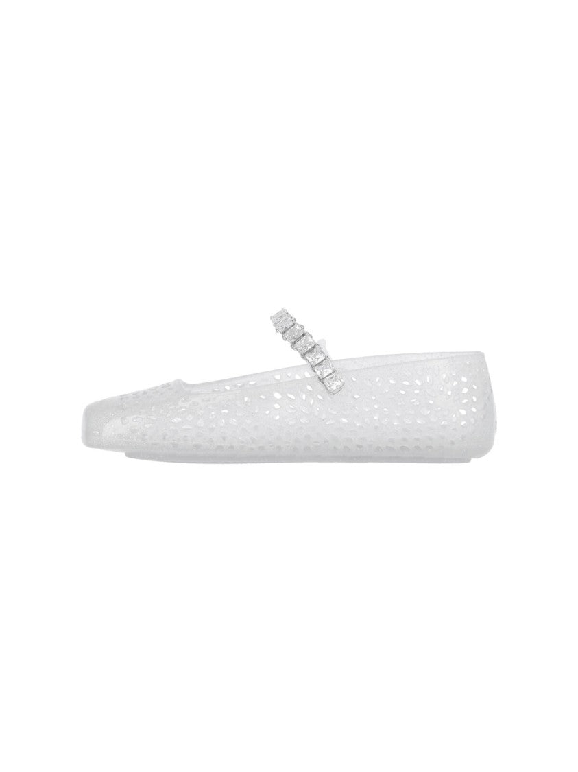 Jimmy Choo "Mary Jane Jelly" Ballerinas – Silver