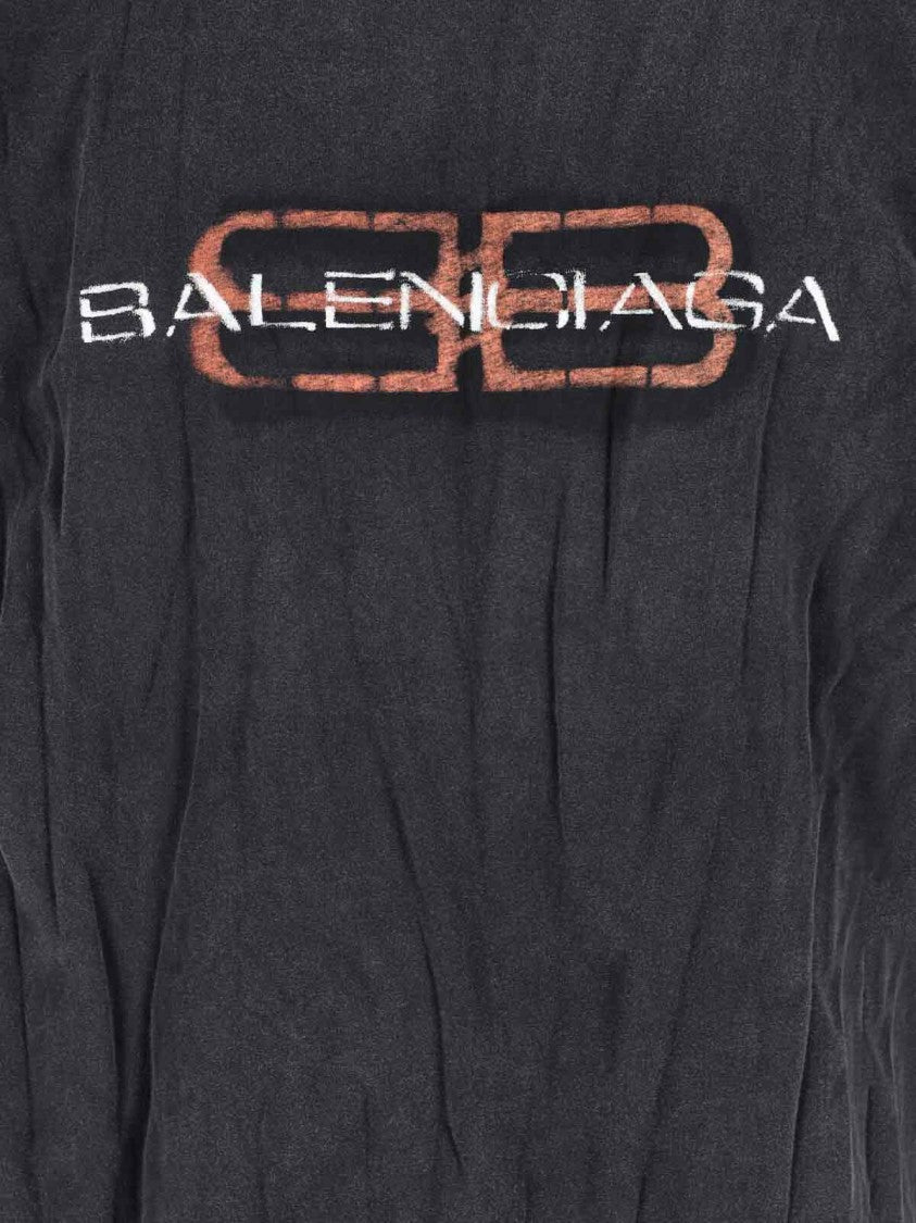 Balenciaga Classic Black T-Shirt With Round Neckline And Short Sleeves