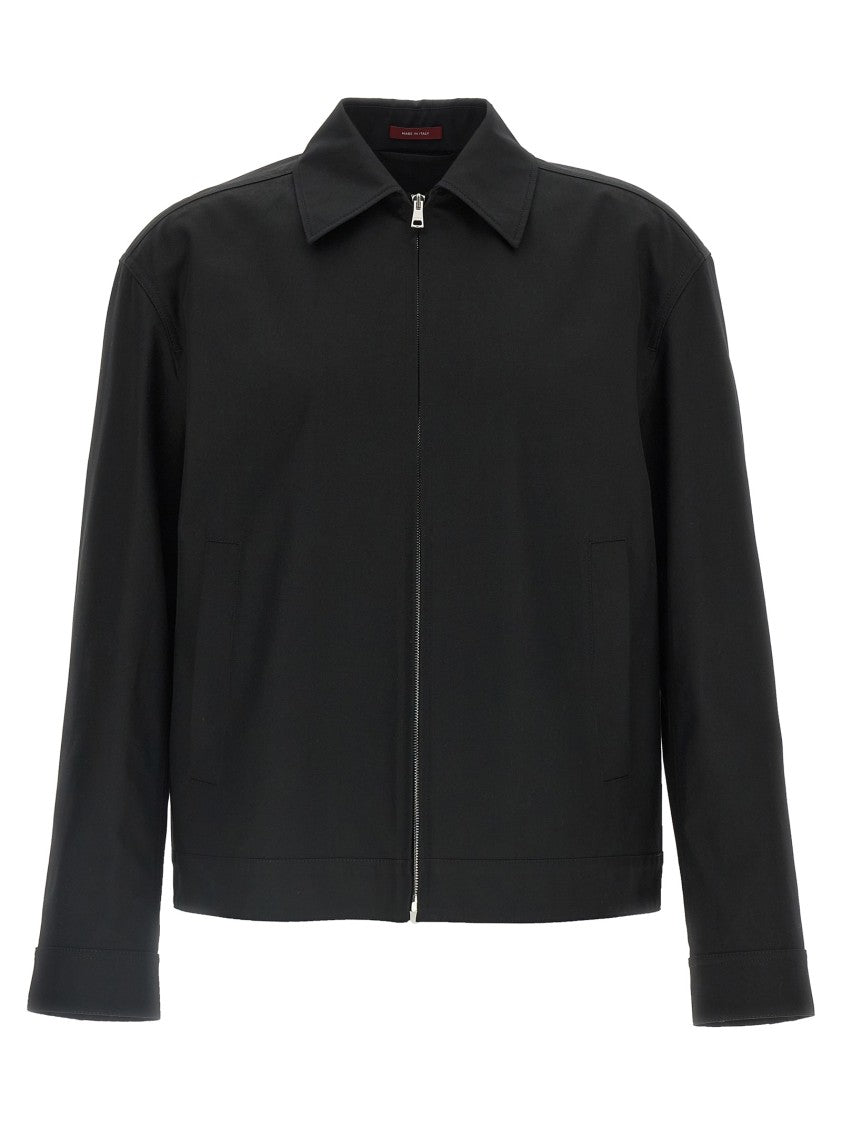 Gucci Black Cotton Jacket With Shirt Collar